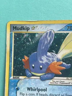 Pokemon Mudkip Gold Star EX Team Rocket Returns Holo Rare #107 - Image 4