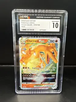 Pokemon TCG Charizard VSTAR Crown Zenith 019/159 Holo Ultra Rare CGC 10 - Image 1