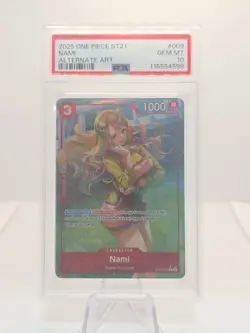 One Piece ST21-009 Nami Alt Art Parallel Starter Deck Ex Gear 5 - PSA 10 - Image 1