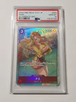 One Piece Nami (Parallel) ST21-009 Alt Art PSA 10 Japanese - Image 1