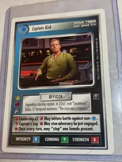 Star Trek CCG 1E Dominion WB CAPTAIN KIRK Promo Card NEVER PLAYED - Image 1
