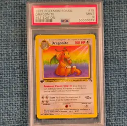 Dragonite (1st Edition) Fossil 19/62 PSA 9 1999 Pokemon TCG English Rare Card - Image 1