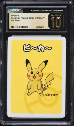2019 Pokemon Japanese Playing Cards Old Maid Pikachu CGC 10 PRISTINE - Image 1