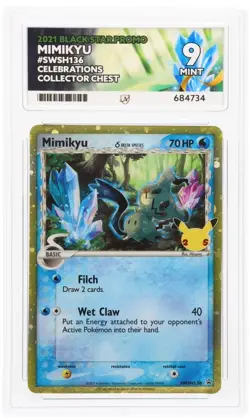 Mimikyu SWSH136 Pokemon Card Celebrations Collector Chest Black Star Promo ACE 9 - Image 1