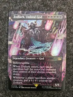 MTG FIN Zodiark, Umbral God NM Alt Art Borderless Foil - Image 1