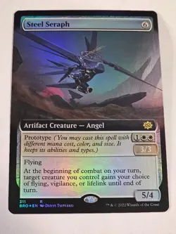 MTG - Steel Seraph Extended Art FOIL - Brother's War - Image 1
