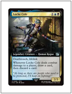 1x Locke Cole, Extended Art, Final Fantasy, Magic MTG NM - Image 1