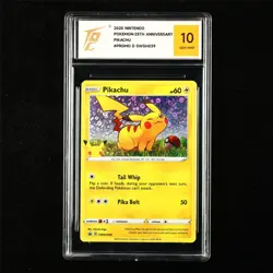 TQG 10 GEM MINT 2020 Pokemon ENG Pikachu SWSH039 Promo - Image 1
