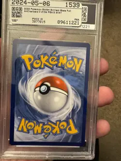 2022 POKEMON SWORD & SHIELD BRILLIANT STARS #154 FULL ART/CHARIZARD V PSA 9 - Image 2