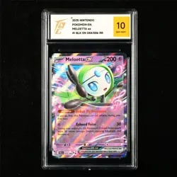 TQG 10 GEM MINT 2025 Pokemon ENG Meloetta 044/086 RR - Image 1