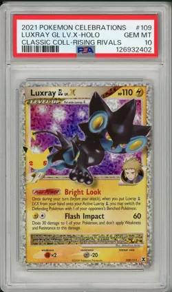 2021 Pokemon Celebrations Luxray Holo #109 PSA 10 - Image 1