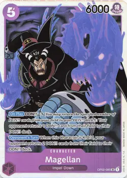 ONE PIECE Magellan (085) #OP02-085 Foil Paramount War NM - Image 1
