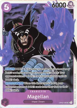 ONE PIECE Magellan (085) #OP02-085 Foil Paramount War NM - Image 3