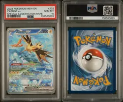 Pokemon TCG Zapdos EX Scarlet & Violet 151 Sir 202/165 PSA 10 EN English - Image 3