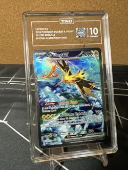 Pokemon TCG Scarlet & Violet 151 Zapdos EX 202/165 SIR TAG 10 Gem Mint - Image 2