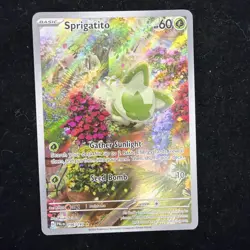 Sprigatito Paldea Evolved Full Art Holo Card 196/193 Rare Illustration - Image 1