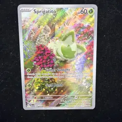 Sprigatito Paldea Evolved Full Art Holo Card 196/193 Rare Illustration - Image 2