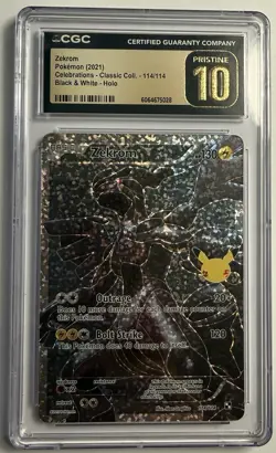 Pokemon TCG Zekrom 114/114 CGC 10 Pristine Celebrations 2021 - Image 1