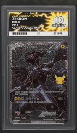 Pokemon TCG Zekrom Celebrations 114/114 Full Art Ultra rare ACE 10 [Perf Subs] - Image 1