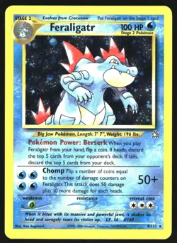 2000 Pokemon Neo Genesis #4/111 Feraligatr Holo - Image 1