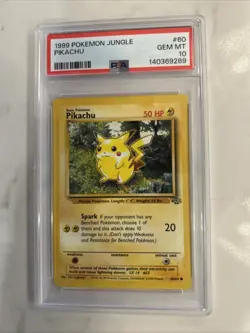 1999 Pokemon Jungle Pikachu No. 60 PSA 10 - Image 1