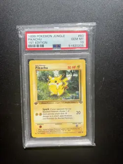 1999 Pokemon Jungle Pikachu 1st Edition PSA 10 Gem Mint #60 - Image 1