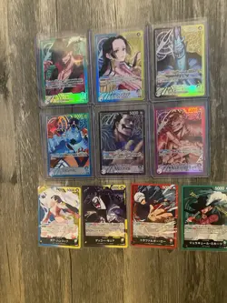 One Piece Tcg Japanese Op14 Leader Alt Art Set Azure Sea’s Seven Boa Mihawk - Image 1