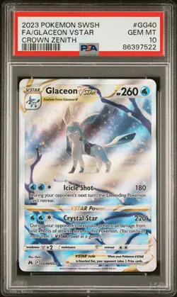 GLACEON VSTAR 2023 Pokemon SWSH Crown Zenith Galarian Gallery #GG40 PSA 10 - Image 1