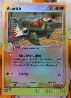 Anorith 27/100 Reverse Holo EX Sandstorm MP Pokemon Card Vintage 2003 - Image 1