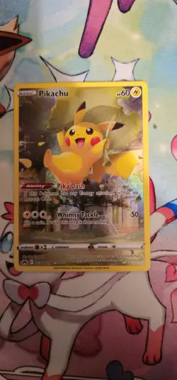 Pokemon TCG Card Pikachu GG30/GG70 Crown Zenith Galarian Gallery Holo - NM - Image 1