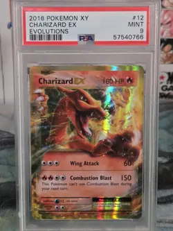 PSA 9 MINT 2016 Pokemon XY Evolutions Charizard EX #12/106 - Image 1