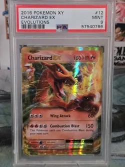 PSA 9 MINT 2016 Pokemon XY Evolutions Charizard EX #12/106 - Image 3