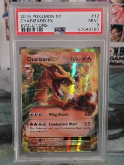 PSA 9 MINT 2016 Pokemon XY Evolutions Charizard EX #12/106 - Image 4