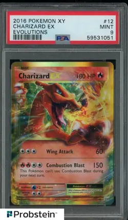 2016 POKEMON XY EVOLUTIONS #12 CHARIZARD EX EVOLUTIONS PSA 9 MINT - Image 1