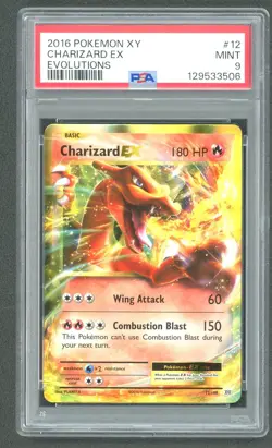 2016 POKEMON XY EVOLUTIONS CHARIZARD EX #12 PSA 9 MINT - Image 1