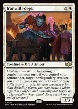 1x Ironwill Forger NM Eng MTG - Commander Dragonstorm - Image 1