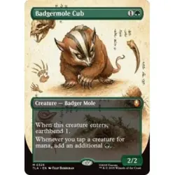 Badgermole Cub (borderless) M/NM Magic MTG Avatar: The Last Airbender - Image 1