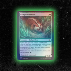 FOIL - Badgermole Cub - Custom MTG Card - High-Quality - Image 1