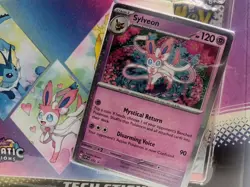 Pokemon Prismatic Evolutions Tech Sticker Collection Sealed Sylveon - Image 3