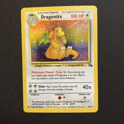 Pokemon TCG Dragonite Holo Unlimited Card 4/62 Fossil Rare LIGHTLY PLAYED - Image 1