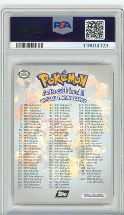 PSA Signed Rodger Parsons Pokemon Topps T.V. Animation Checklist Foil 1999 - Image 2