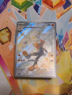 Pokemon TCG Raboot Stellar Crown Holo Illustration Rare Card 147/142 - Image 2