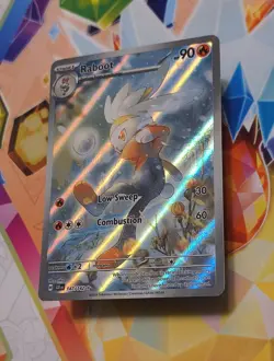 Pokemon TCG Raboot Stellar Crown Holo Illustration Rare Card 147/142 - Image 3