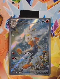 Pokemon TCG Raboot Stellar Crown Holo Illustration Rare Card 147/142 - Image 5