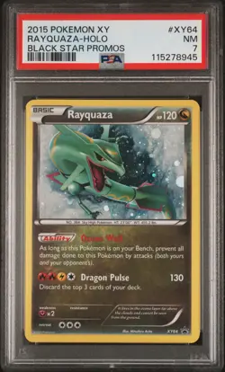 2015 POKEMON XY BLACK STAR PROMO RAYQUAZA #XY64 PSA 7 NM #115278945 - Image 1