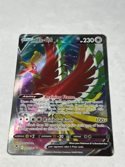 Ho-Oh V 187/195 Rare Ultra Silver Tempest Pokemon Lightly Played - Image 1