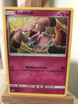 Pokemon Trading Card Game Snubbull Sun And Moon Base Set Card #90/149 - Image 5