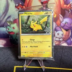 Pikachu 025/165 Pokemon Holiday Snowflake Stamped Promo | Sealed - Image 1