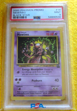 PSA 2000 Promo Mewtwo Black Star 14 MINT PSA 9 Pokemon - Image 1