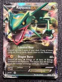 Rayquaza EX BW47 Black Star Promo Pokemon Card LP - Image 1